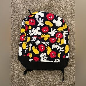 NWOT Disney Store Parks Mickey Mouse Laptop Backpack Navy Blue Black Red Yellow